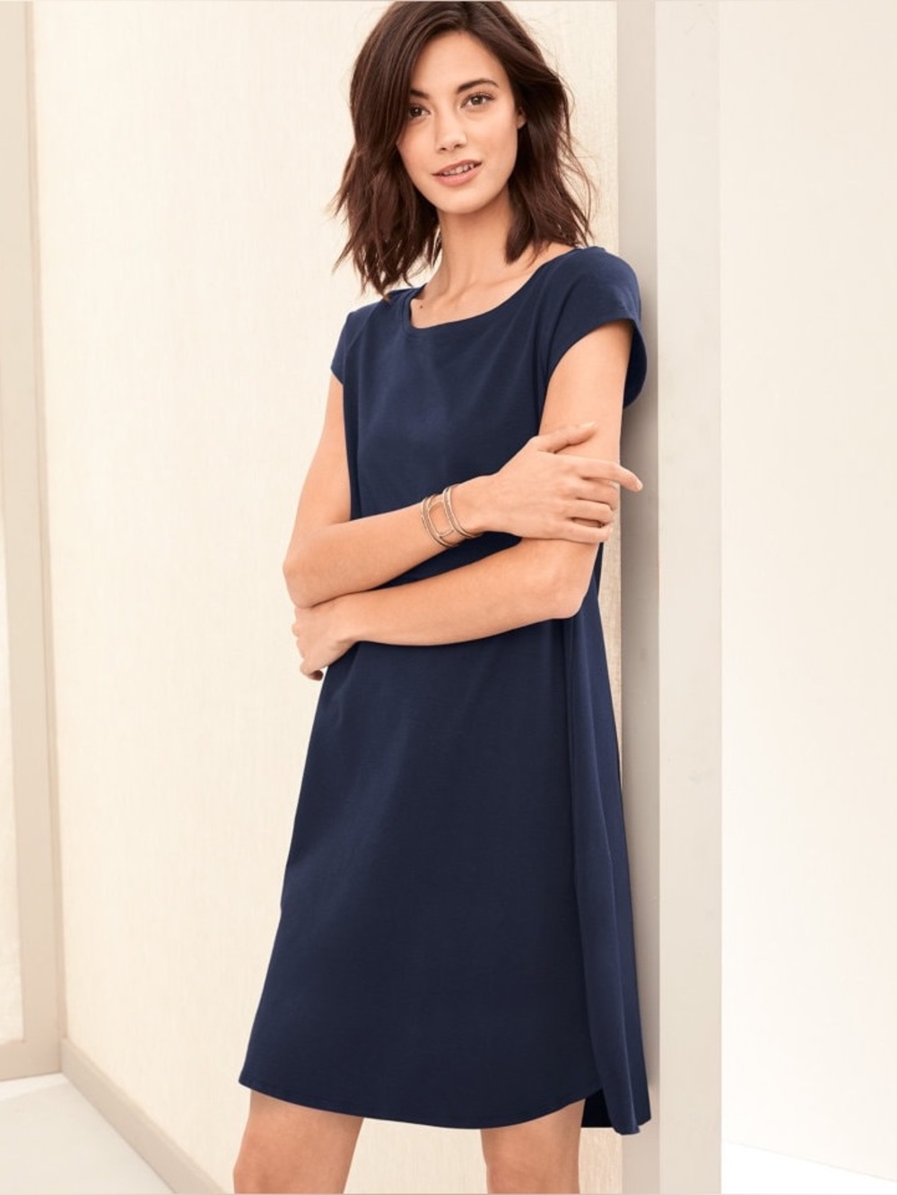 Eileen Fisher Navy Blue Dress